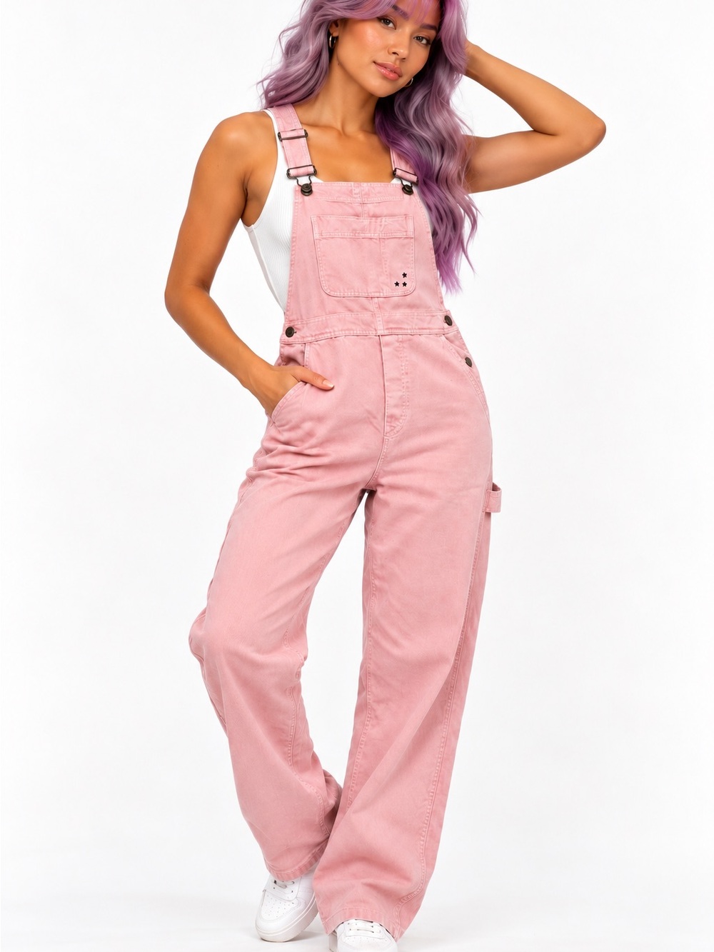 NWT Lady Vans X Barbie Stardom Ground Work Overalls pink XS women’s w/ keychain